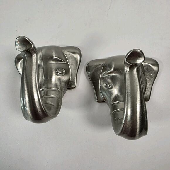Liberty Elephant Wall Hooks 2-7/8 " (72MM) Satin Nickel Set of 2 - Picture 1 of 8